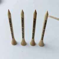 Tees de golf en bois biodégradables HOFA, robustes et durables, avec logo personnalisé, tailles 83 mm, 70 mm et 100 mm