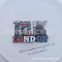 Autocollants de réfrigérateur en métal, souvenirs touristiques européens, drapeau britannique, soldats de Londres, bus britannique, autocollants de réfrigérateur en alliage de zinc