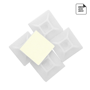 Base Adesiva per Fascette Stringicavo 19x19 mm. Bianco. Confezione da 100 Unità - Product Image 3