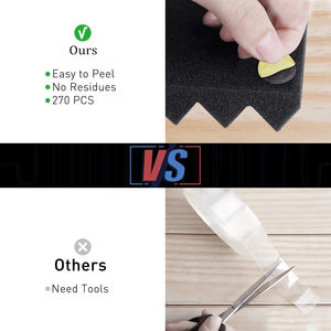 Panneaux acoustiques en mousse en forme de coin, design moderne, 52 pièces, 1\" x 12\" x 12\", panneaux insonorisants anti-bruit - Product Image 2