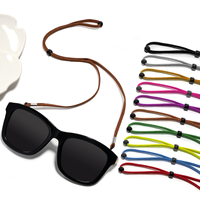 Cordon de lunettes de soleil, cordon de lunettes de lecture, cordon de lunettes de sport réglable, cordon en cuir suédé antidérapant