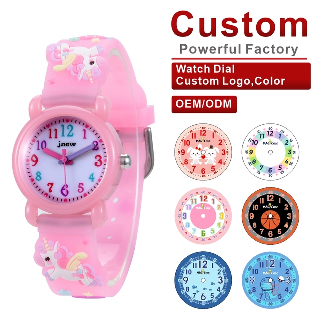OEM/ODM Cartoon Baby Boy Watch Stainless Steel Case Acrylic Band Water Resistant 3BAR Analog Dial Quartz Movement Watch