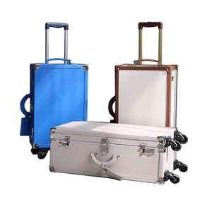 Valise à roulettes de style rétro luxueux, légère, <span class=keywords><strong>en</strong></span> cuir PU, pour filles et femmes - Product Image 3