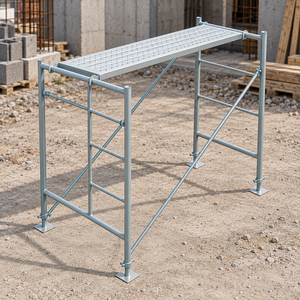 Ensemble <span class=keywords><strong>d</strong></span>'échafaudages à cadre galvanisé antirouille, plateforme de travail en acier robuste pour les travaux de construction et <span class=keywords><strong>d</strong></span>'entretien des murs extérieurs - Product Image 6
