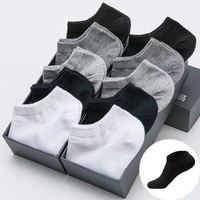 Chaussettes courtes unies respirantes absorbant la transpiration en polyester pour hommes et femmes, usage quotidien décontracté, noir, blanc, gris