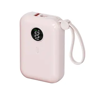 2024 New Trends Portable Fast Changer 10000mah Emergency 22.5w Mini Powerbank Gift Mobile Power Bank With Cable