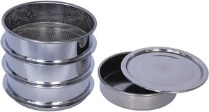 Tamis de laboratoire en acier inoxydable 304, mailles 200, 80 et 10 (0,074, 0,18 et 2 mm), diamètre 4 pouces, pour laboratoire - Product Image 4