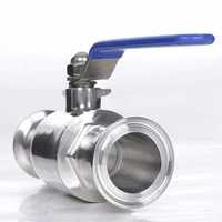 Robinet à bille en acier inoxydable de haute qualité et bon marché, robinet à bille manuel pour l'eau, installation rapide, étanchéité en PTFE