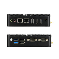Ordinateur de bureau Nano Box N95 N100 N150 DDR4 M.2 NVMe 2HD+DP Triple écran 2 Lan 2 COM Linux X86 Mini PC sans ventilateur