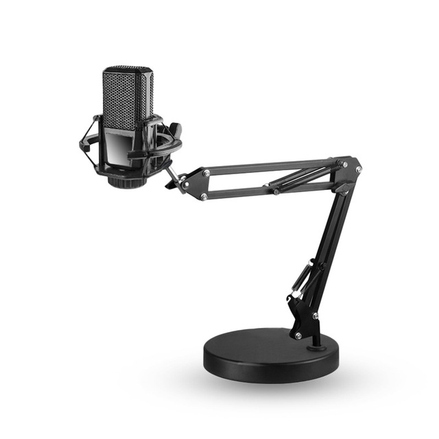 Professional Iron Microphone Stand with Soundproof Shield for Studio Recording and Bassoon Musical Instruments