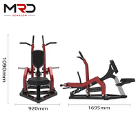 Machine à ramer assise à charge de plaques pour entraînement de force et exercices dorsaux en salle de sport