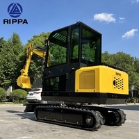 Rippa Miniature Bager Industrial Escavatore Machinery Bagger 1Ton 2Ton Multipurpose Mini Excavator