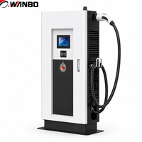 Station de recharge rapide DC Wanbo-574 à pistolet unique 80 kW avec refroidissement par volets, chargeur de VE, source directe usine