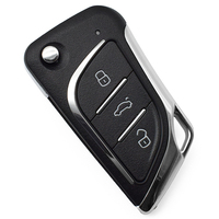 Clé de voiture Xhorse Flip à 3 boutons XKLKS0EN, clé de remplacement pour véhicule, télécommande de voiture à puce pour serrurier Xhorse Suprise