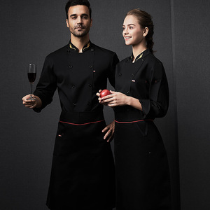 Vestiti <span class=keywords><strong>da</strong></span> bar Chef spessi per uomini e donne <span class=keywords><strong>cucina</strong></span> cameriere cappotto cuoco per Unisex Cafe Chef uniforme <span class=keywords><strong>giacca</strong></span> <span class=keywords><strong>da</strong></span> <span class=keywords><strong>cucina</strong></span> con tasche - Product Image 3