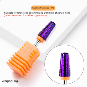 Fraise à ongles 5-en-1 en carbure de tungstène plaqué couleur 3/32 pour le nettoyage des cuticules et le polissage des ongles en acrylique et gel pour salon de manucure - Product Image 6
