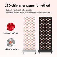 Panneau de luminothérapie à lumière rouge pour usage domestique, 400W, appareil de photothérapie LED haute puissance, 660nm 850nm, infrarouge proche, bien-être et récupération du corps entier