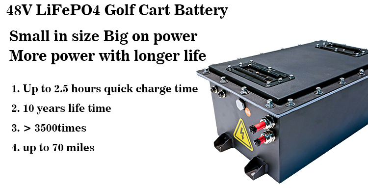 4 Seat Long Cycle 48v 80ah 100ah 200ah Lifepo4 Lithium Battery For Golf Cart