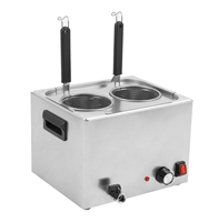 Machine à Cuire les Pâtes Électrique Commerciale en Acier Inoxydable avec 2 Paniers, Cuiseur à Nouilles pour Soupe, Nouilles, Raviolis et Hot Pot