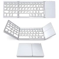 ISTARPRO GIFTS - Teclado Inalámbrico Mini Plegable Portátil Personalizado de Fábrica con Panel Táctil para Teléfono Móvil y iPad Pro