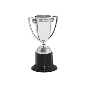 Trophée en plastique doré avec base ronde noire Prix bon marché Mini trophée plaqué logo personnalisé en bronze argenté doré - Product Image 2