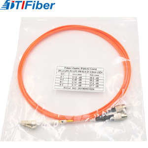 Câble de raccordement en <span class=keywords><strong>fibre</strong></span> <span class=keywords><strong>optique</strong></span> duplex OM2 50/125µm de <span class=keywords><strong>5m</strong></span>, orange, LC UPC vers FC UPC, pour la télécommunication - Product Image 6