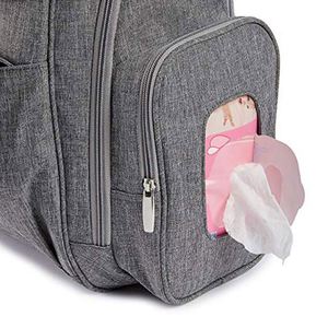 Sac à dos pour couches BSCI avec sangles pour poussette, matelas à langer et sac de rangement - Product Image 5