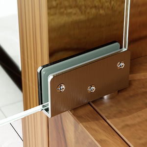 Haidibosi Stainless Steel Glass Door Hinges 180 Degree Minimalist Cabinet Door Clips For <b>Wall</b> Cabinet <b>Display</b> <b>Case</b> - Product Image 4