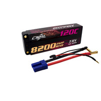 Cnhl Baterai Lipo HVLI, Keluaran Baru 8200Mah 7.6V 2S 120c HV dengan Colokan EC5 untuk Mobil Balap RC Muatan Kendaraan