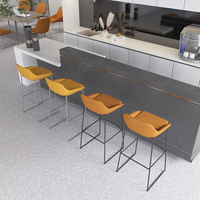 Usine directe jambe haute disque rond levage rotatif réglable meubles commerciaux bureau zone de rupture tabouret de Bar pour cantine