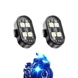 Feux d'avertissement LED pour moto, lampe stroboscopique, balise clignotante 7 couleurs pour voiture, vélo, moto - Product Image 1