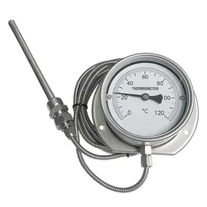 4Inch Capillary Type Bimetal Oven Thermometer With Flange