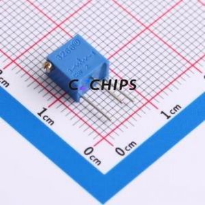 Resistencia Ajustable/Potenciómetro 3266X-1-103, Componente de Orificio Pasante (THT)-3P, Resistencia de 6.8x4.7mm, 10kOhm, 10%, 500mW, 250ppm ℃ - Product Image 1