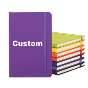 Fournisseur de fournitures scolaires et de bureau, agenda en cuir PU A5, journal d'écriture personnalisé à couverture rigide avec bande élastique - Product Image 1