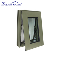 Pas cher vert série commerciale SPA100 USA/Australie Style manuel fenêtre à manivelle Double verre auvent fenêtre pour les maisons de location