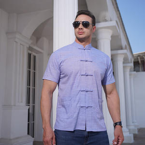 <span class=keywords><strong>เสื้อ</strong></span>แขนสั้นขนาดใหญ่พิเศษของผู้ชายเสื้อ<span class=keywords><strong>คอ</strong></span>ตั้งสไตล์จีน<span class=keywords><strong>คอ</strong></span>ตั้งหัวเข็มขัด<span class=keywords><strong>เสื้อ</strong></span>ขนาด<span class=keywords><strong>ใหญ่</strong></span>พิเศษสำหรับฤดูร้อน - Product Image 3