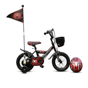 Bicicleta Infantil de Spider-Man de 12/14/16 Pulgadas, Bicicleta Unisex para Niños y Niñas con Ruedas de Entrenamiento y <span class=keywords><strong>Casco</strong></span>, Bicicleta Infantil Segura - Product Image 1