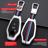 Étui de protection pour clé de voiture en alliage de zinc et gel de silice pour ROEWE RX5 350 360 W5 EI5 EI6 RX3 RX8 ZS MG 6 Anneaux Porte-clés Sac Accessoires