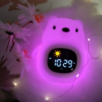 Bruit blanc Machine bureau Table réveil lever du soleil lumière de réveil Dimmable Silicone lampe de nuit sons naturels formateur de sommeil