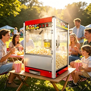 Máquina Automática para Hacer Palomitas de Maíz con Iluminación LED y Alta Capacidad para Uso en Mostradores de Cine - Product Image 1