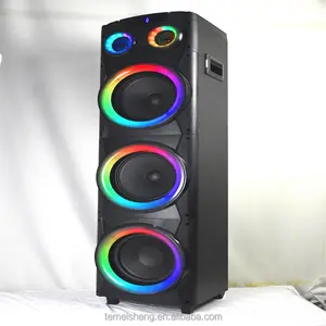 2022 New arrival Double 10 inch pro subwoofer partybox 310 speaker 100 W danching rechargeable amplifier speaker with RGB lights