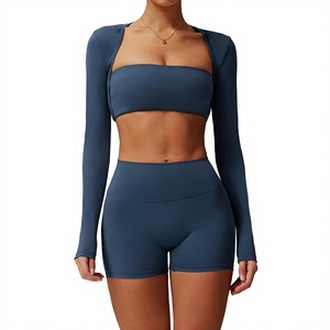 Conjunto Deportivo de 2 Piezas para Mujer, Leggings de Yoga Sin Costuras, Top Deportivo, Conjunto de Gimnasio 100% Algodón, Totalmente Personalizado - Product Image 1