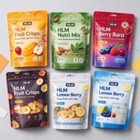 Sachet Doypack Personnalisé de Haute Qualité, Qualité Alimentaire, Refermable avec Fermeture Zip, Fenêtre Transparente, pour Emballage de Noix, Fruits Secs, Céréales et Snacks