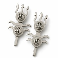 Épinglette en émail personnalisée Dark Myth Street Hobby, finition argent mat, motif Trident, gravée sur mesure, vente en gros, fabricant OEM en vrac