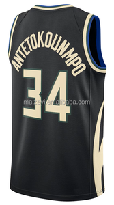 Beste Gestikte Kwaliteit Giannis Antetokounmpo Heren Ademende Aanpasbare Vest Dragen Kinderen Basketbal Truien - Product Image 3