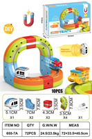 MILI 10 pièces Blocs de construction en ABS pour montage DIY, circuit de train électronique à lévitation, ensemble de cubes magnétiques, jouet à fentes magnétiques, batterie au lithium