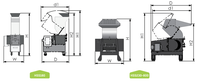 HUARE HSS180 Lame tout acier fiable 145Kg 530Rpm Vitesse de rotation Vsi Pvc Crusher Mini Plastic Crusher à vendre