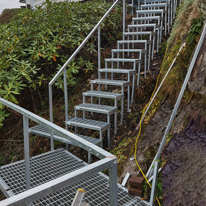 Escalones Antideslizantes Galvanizados por Inmersión en Caliente para Exteriores, Escaleras Libres de Tramo para Acuicultura, Ríos y Playas, Rejas Metálicas y Portones - Product Image 2