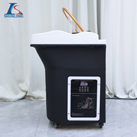 SHUNLON mobile chauffage tête d'eau thérapie Thai Spa Portable shampooing bassin shampooing lit pour Salon tête eau thérapie
