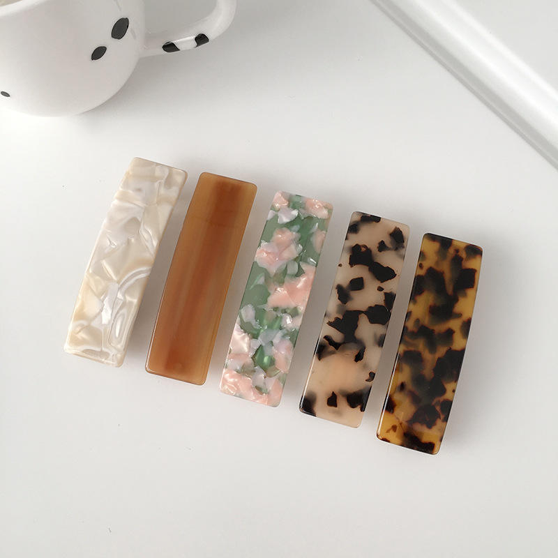 8,5 см ацетатные темпераментные простые аксессуары для волос горизонтальные заколки прямоугольные универсальные заколки для волос